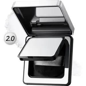 2.0 Black Magnet Soft Focus Powder, Waterproof Translucent Pressed Setting Powder, 24H Longlasting Talc-Free Face Powder, Oil Control Compact Makeup,02 Translucent For Oily Skin, 0.28Oz(Gift)