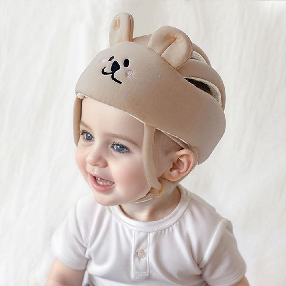 Cute Cartoon Rabbit Safety Helmet, Bunny Ear Anti-Collision Head Guard, Breathable Toddler Walking Protection Hat, Portable Travel Essential