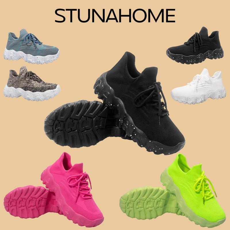 (New)Women's Nurse Shoes Black - Professional Comfort Work Sneakers |     Lightweight Walking Shoes for Women, Non-Slip Yoga Running Shoes |     Yellow App Fashion Sneakers