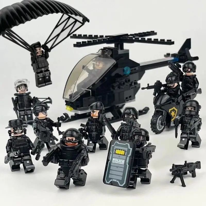 2026 new hot item Ghost shield special forces model, building blocks, cities, American special air service corps, soldiers, military toys.