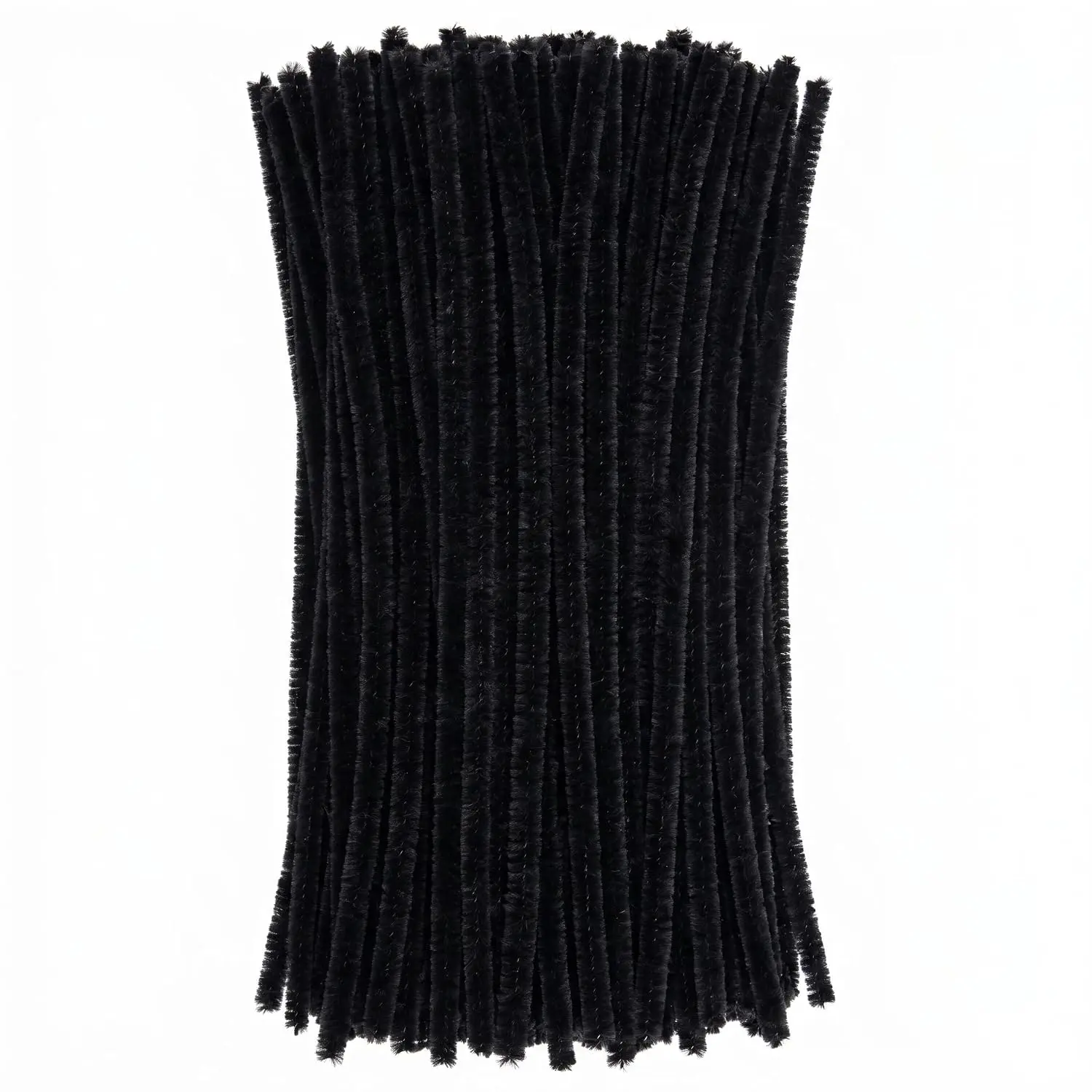 Black Craft Pipe Cleaners (96 Pack) Chenille Stems for Hair lcos DIY Art Craft Decorations Creative (0.24 x 12 Inch)