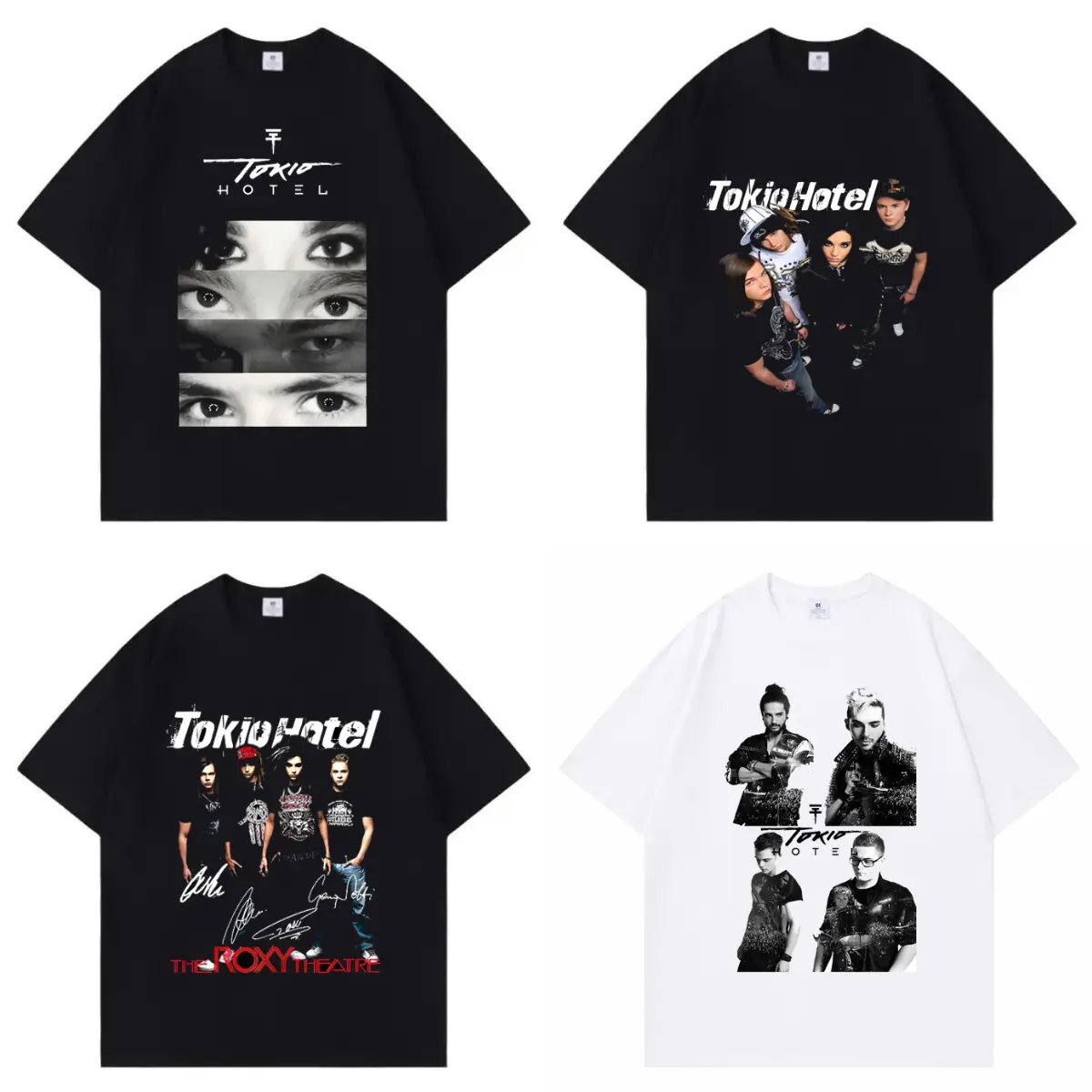 Casual Tokio Hotel Retro Graphic Pure Cotton Tshirt,Unisex Vintage Tops,Oversized Streetwear Fashion Tshirt,Vacation Outfit,Best Holiday Gift for Fans Halloween