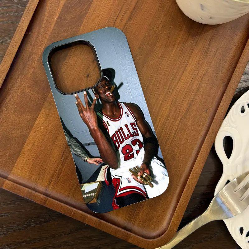 2-in-1 Jordan-Themed Phone Case with Integrated Screen Protector — Compatible with iPhone 12, 13, 14, 15, 16, 17 Series. Glossy, Shockproof, and Non-Yellowing Design — Ideal for Gifting.