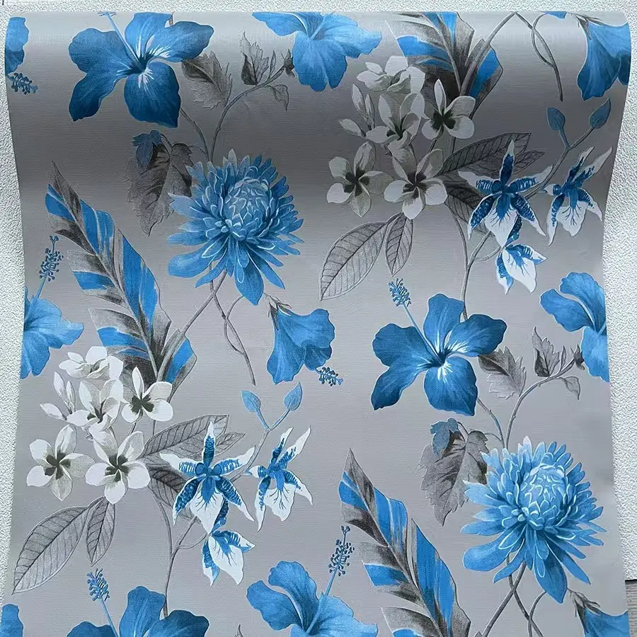 Self-Adhesive Plant Wall Paper, Floral Wallpaper Peel and Stick for Home Decor, TV Background, Bedroom, Living Room, PVC Wallpaper