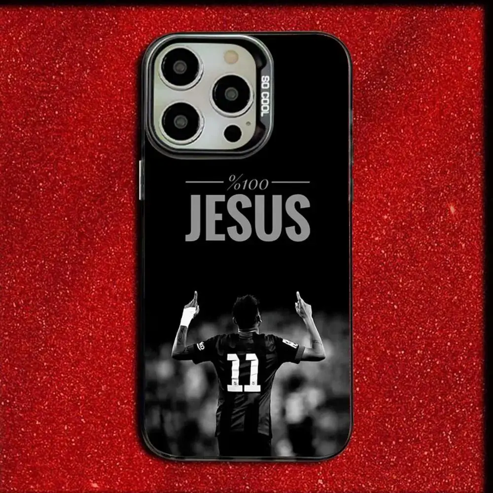 N-Neymar NO.10 Personalized Football Phone Case for iPhone 17 Air 16 15 14 13 12 11 Pro Max Plus and Samsung S26 S25 S24 S23 S22 Plus Ultra - Matte Black Shockproof Soft Cover, Mobile Tech Accessories for Device Protection
