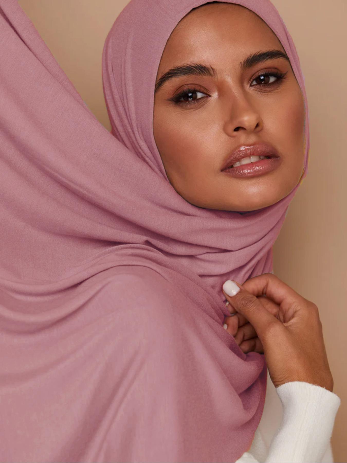 Women's Solid Color Khimar, Modest Casual Soft Comfortable Hijab for Daily Wear, Women's Islamic Clothing for All Seasons