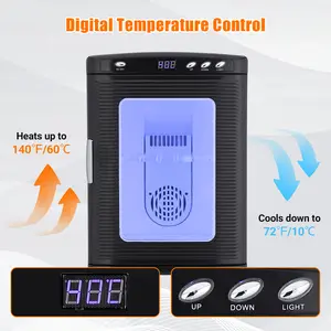 25L Digital Reptile Egg Incubator with Cooling & Heating Function, Portable Scientific Lab Incubator, Temperature Adjustable 10-60°C, Dual Power 12V & 110V Reptile Hatching Machine