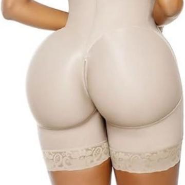 Large Size Colombian Faja Waist Trainer Full Body Shapewear For Women Tummy Control Hourglass Figure Unlined Plunge Thong Bodysuit