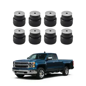 【DealsForYouDays】VEVOR Body Mount Bushing Kit, Compatible with 1999-2014 Chevy Silverado Sierra 1500/2500, 24 PCS Polyurethane Body Mount Kit, Durable Components for Improving Bumpy Driving Performance, Black