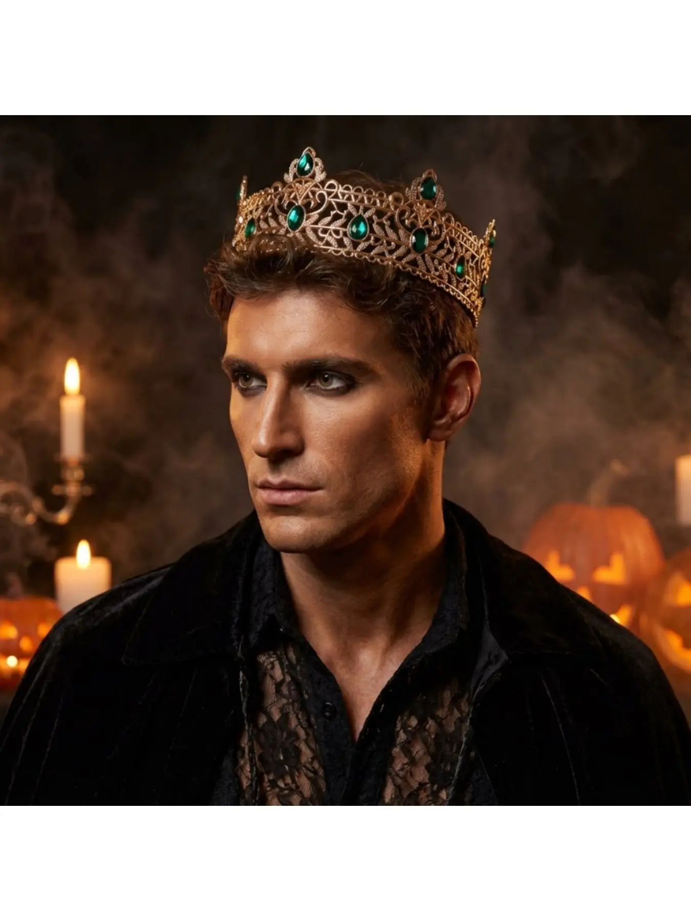 New Men's Crown Wedding Party Metal King Crown Halloween Party