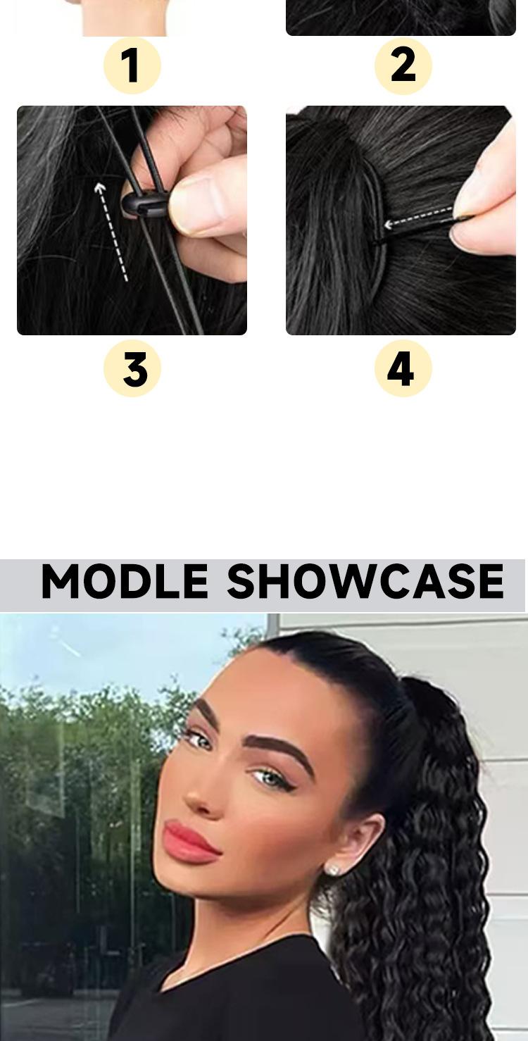 DB- Fluffy Curly Ponytail for Women Drawstring Afro Kinky High Ponytail Synthetic Hair-DB