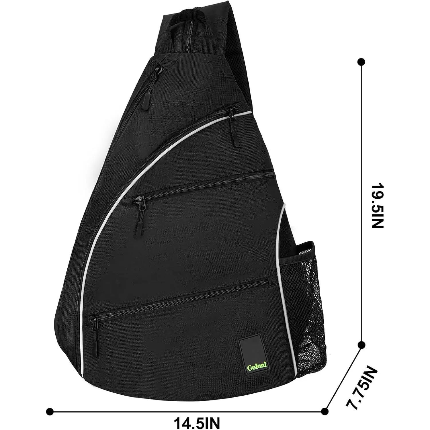 Pickleball Bag for Women Men, Convertible Pickleball Backpack Sling Bag with Fence Hook, Waterproof Polyester Paddle Bag with Multiple Compartments