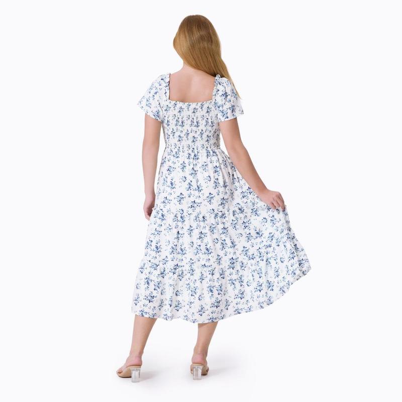 PatPat Family Matching Outfit: Floral Smocking Casual Suit