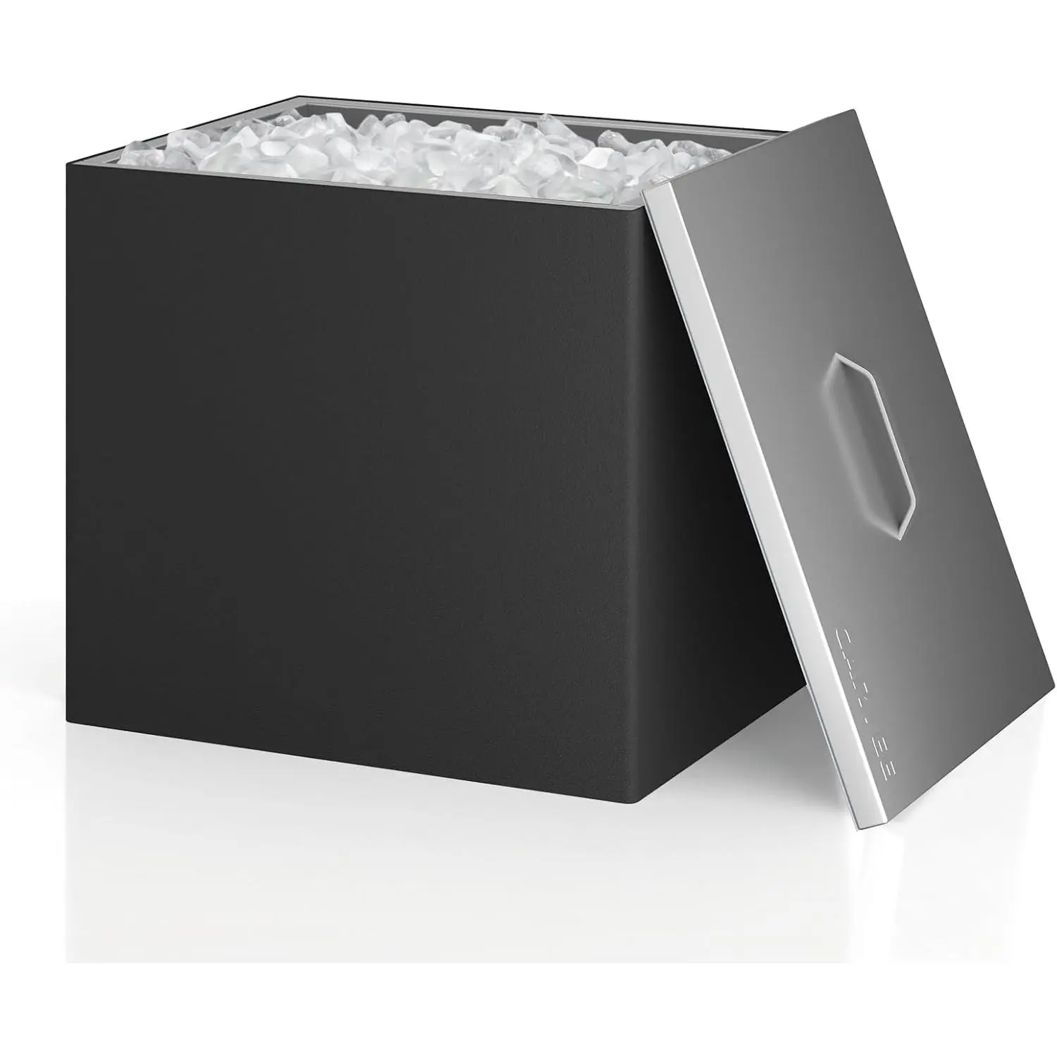 35QT Drop-In Ice Chest Stainless Steel Construction with Cover, 14L×12W×18H Outdoor Bar Ice Bin Complete with Drainage Pipe & Stopper, Ideal for Cooling Beverages Wine Beer