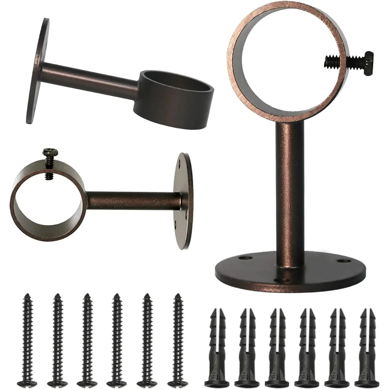 Heavy-duty ceiling-mounted curtain rod bracket, suitable for curtain rods with a diameter of 1inch or 1.25inch