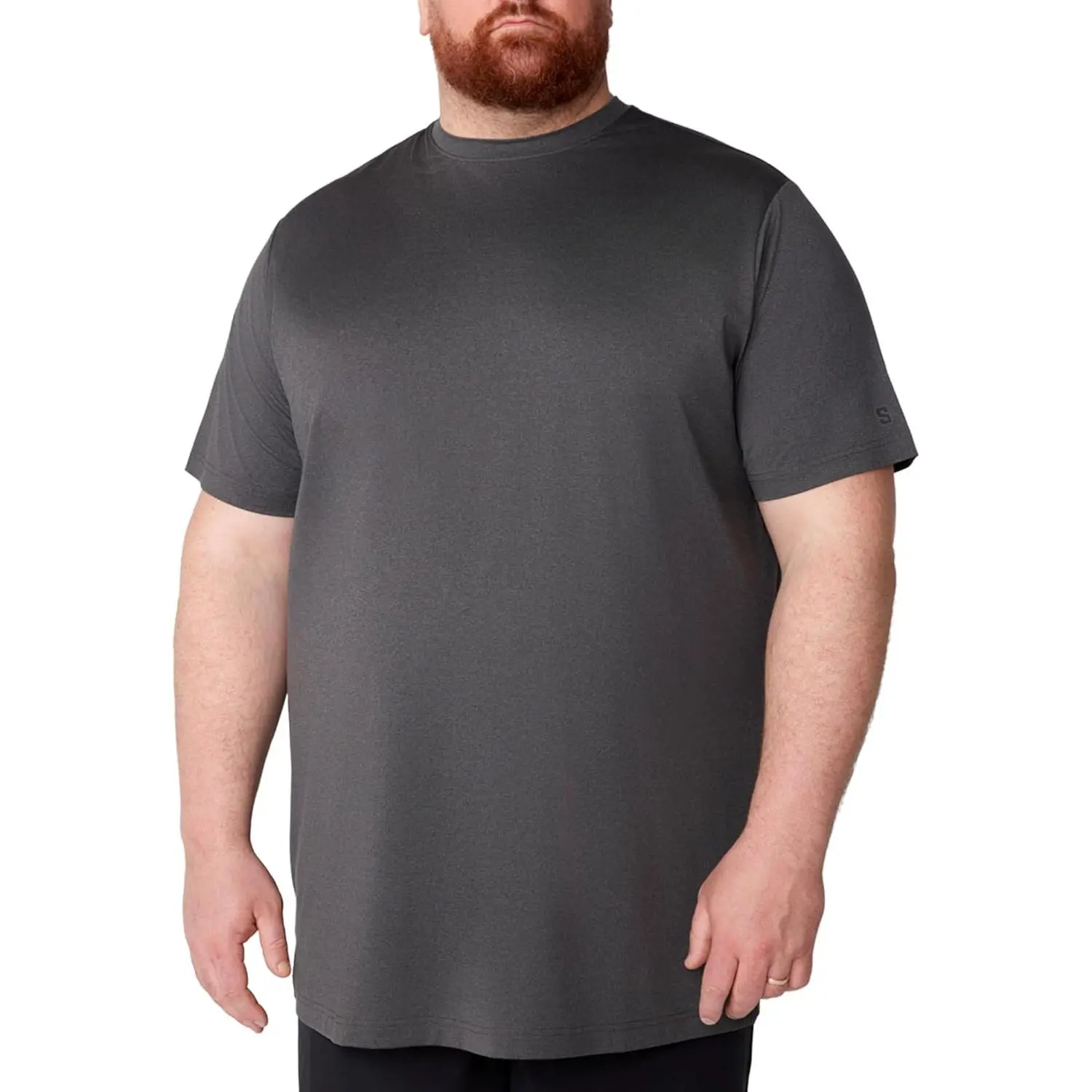 STRONGSIZE Men's Big and Tall Active T-Shirt – Moisture Wicking Dry Fit Workout Shirt – Short Sleeve Longer Length Activewear