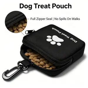 Portable Pet Snack Bag, Clip-On Design for Walks and Training, Waterproof Oxford Fabric, Leak-Proof Zipper, Ideal for Dog Walking and Hiking