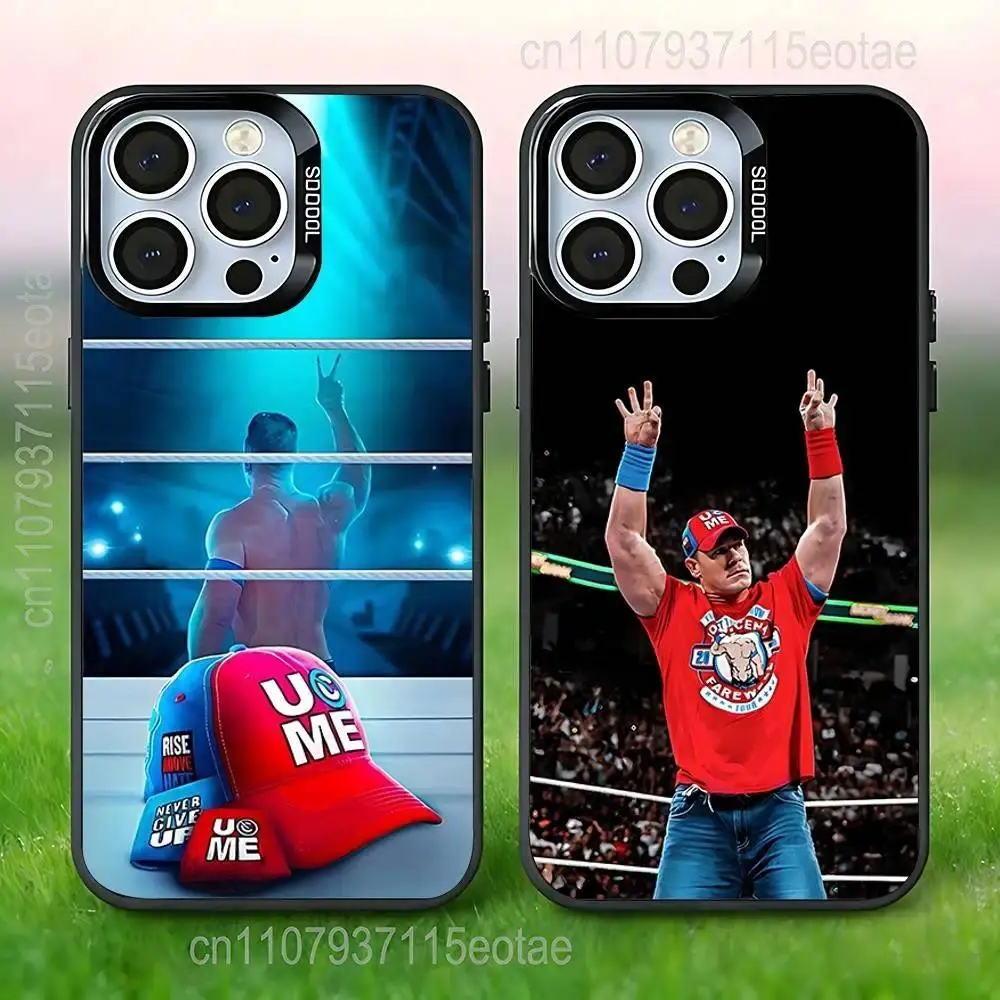 John Cena Wrestler Personalized Phone Case, TPU IMD Shockproof Protective Accessories, Fits Various iOS/Android Multi-Model Devices (iPhone 11-17 Pro Max/Plus, Samsung Galaxy S23-S25), Black