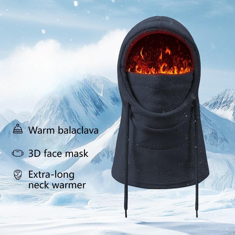 Winter cycling cap Children's face mask Neck cover Helmet integrated hat Outdoor sports Cold protection Children's model