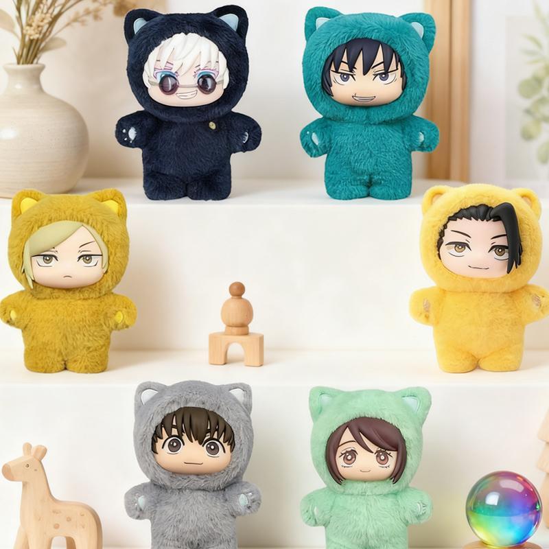HOT In Stock Jujutsu Kaisen 2 Cat Ear Plushie Series Blind Box Mystery Box Anime Plush Doll Kawaii Toy Collect Festvial Gift**