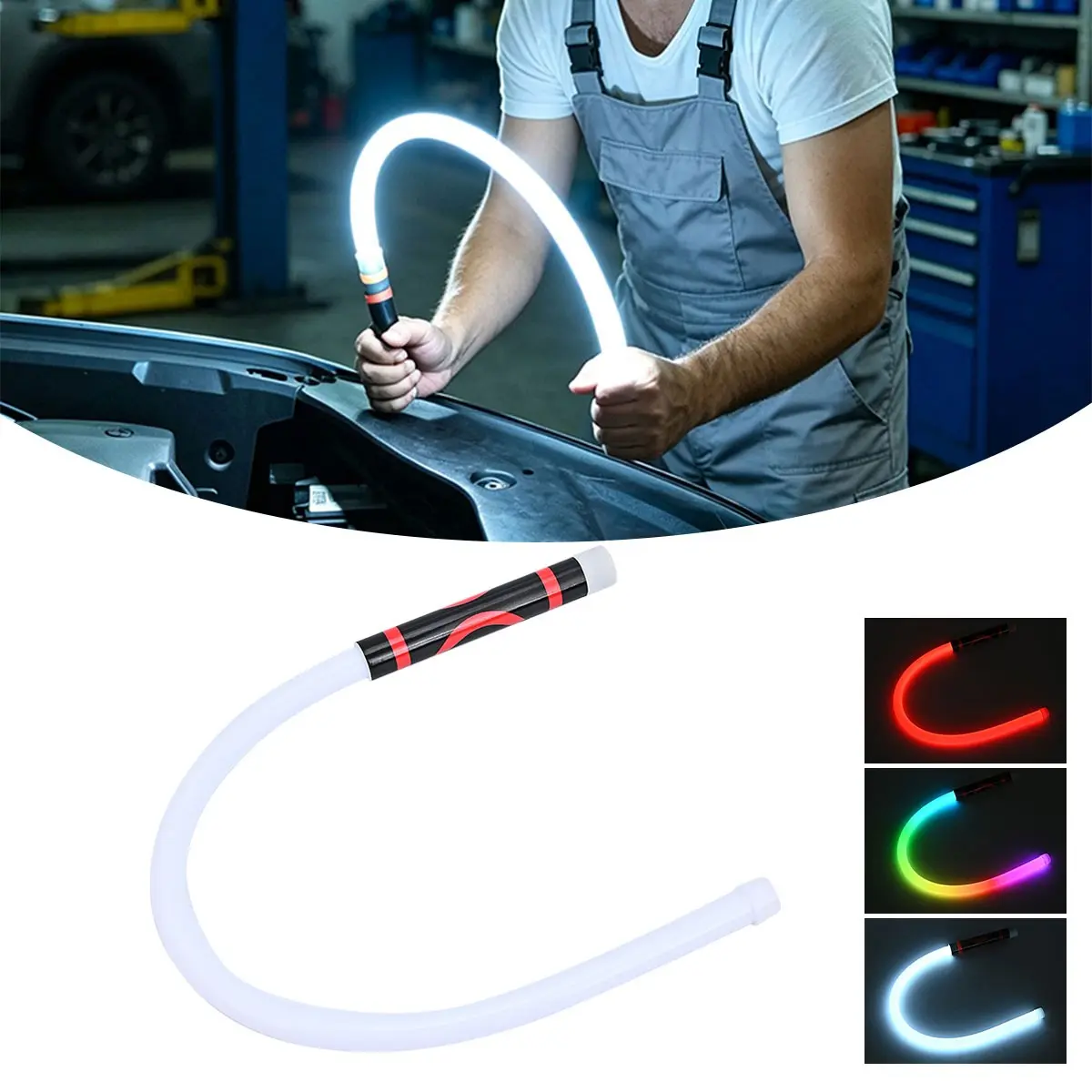 Handheld LED Light Stick, Silicone Flexible LED Tube, Rechargeable Nightlight, 23.23inch, Long Lasting, Ideal for Car, Camping, Concerts