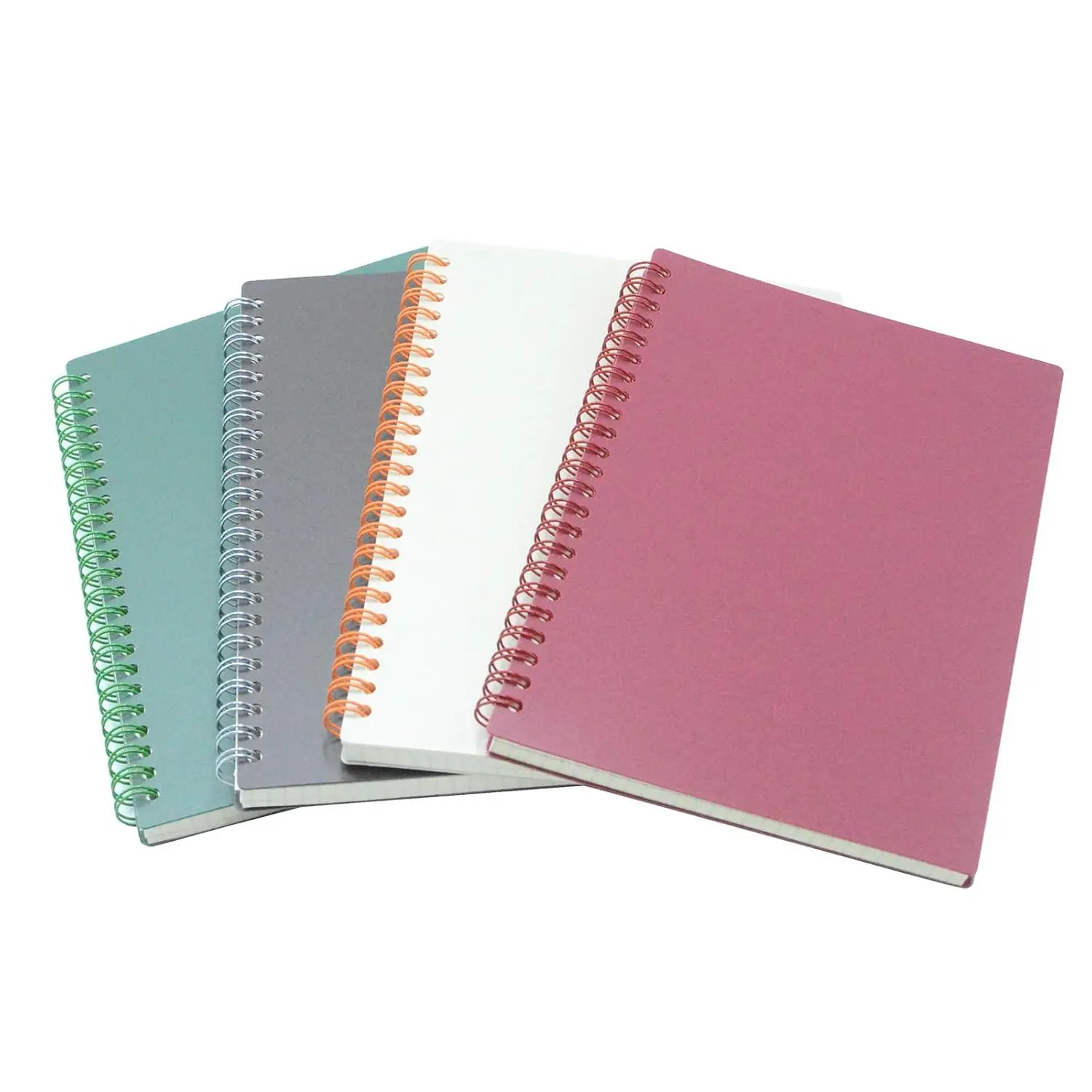 4 count Spiral Notebooks Supplies 8.3 Inch x 5.9 Inch A5 Thick Plastic Hardcover 8mm Ruled 80 Sheets -160 Pages Lined Journal Bulk for Work, Students,Writing (A5 4 count Ruled)