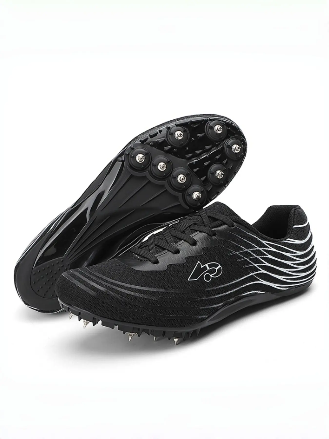 Professional Track Shoes, High Rebound Shock Absorption, Breathable Mesh, Non-Slip Grip, Ideal for Sprinting and Long Jump, School Sports Events