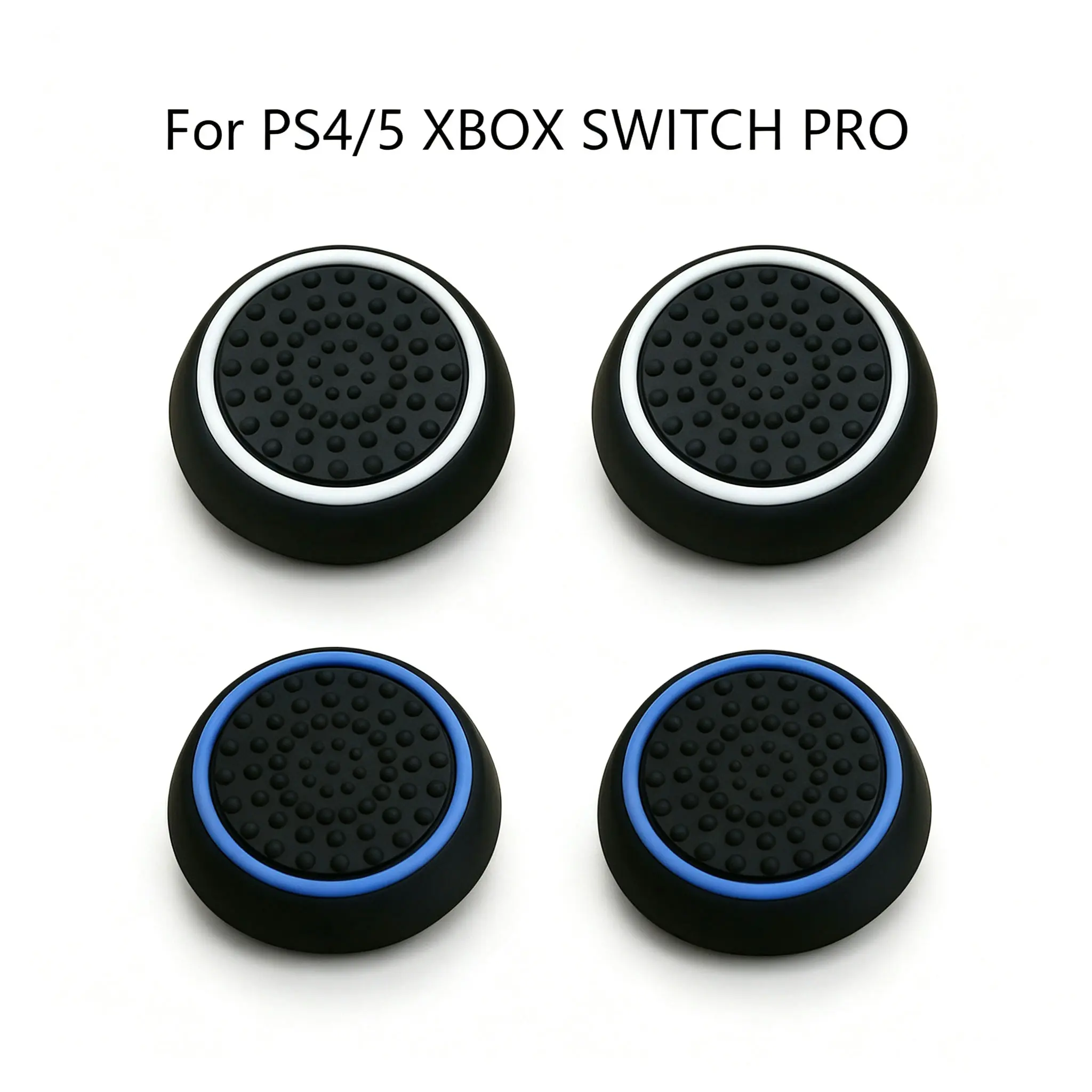 4pcs Silicone Rubber Thumb Stick Grip Cap Protective Cover For Switch Pro Game Controller PS5 4  Xbox Joystick Protector Case Controller Thumb Grips