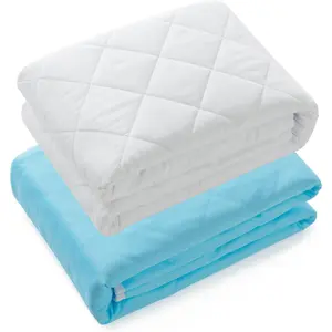 44"x52" Washable Waterproof Bed Pads (2 Pack) – Reusable Incontinence Bed Pads Hold 10 Cups, Non-Slip & Silent Mattress Protector for Adults, Kids, Elderly and Dogs