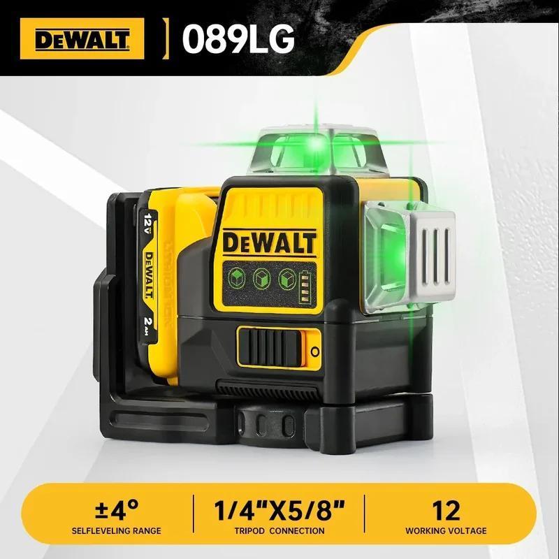 Dewalt DW089LG 12v 12 Line Laser Level Unit 3 Sides*360 Degree Vertical Self Levelling Green Professional Laser Level big tool