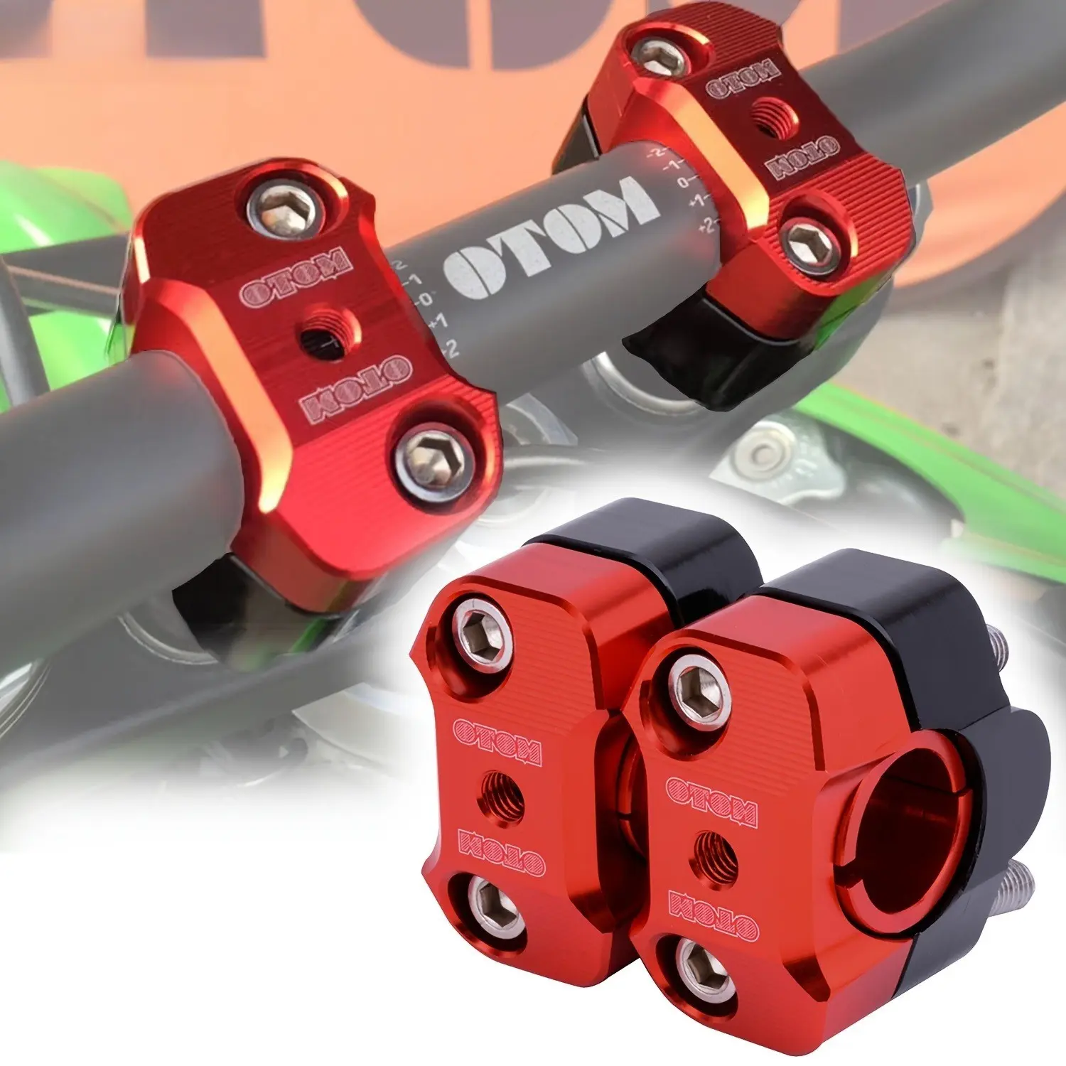 Motorcycle Handlebar Riser Lifter, Cnc Adjustable Fat Bar Adapter, Universal for Exc Klx Kxf Yzf Crf XR Sx Sxf Xcw Wr Yz, Dirt Bike Enduro Supermoto Mx Atv