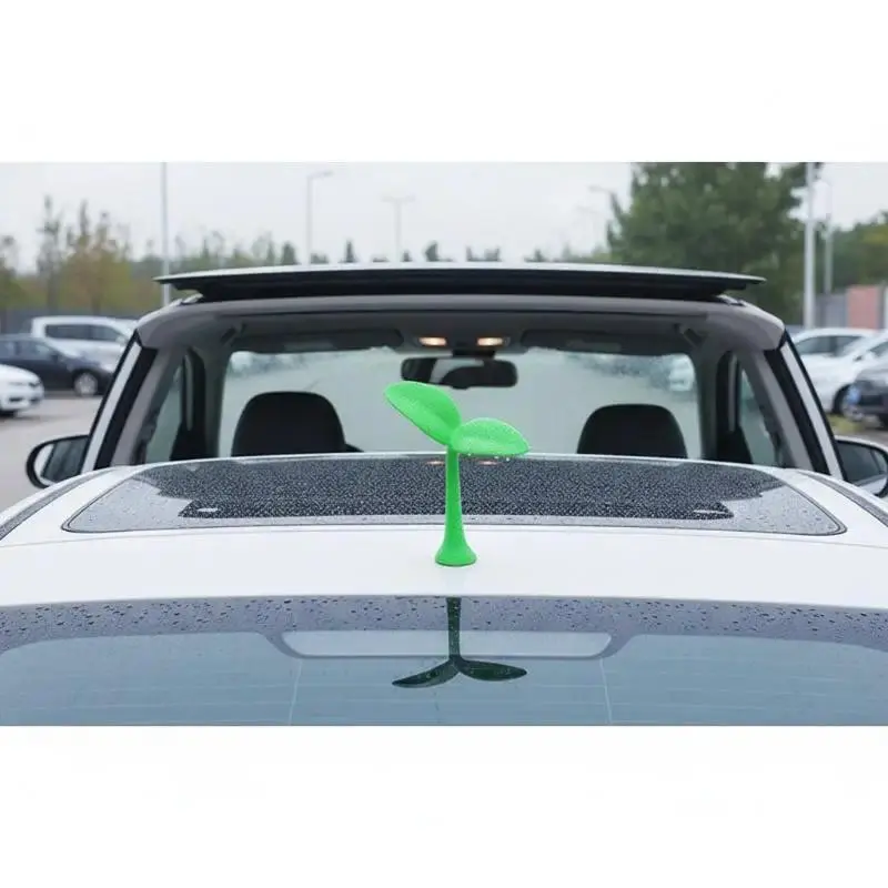 3D Vehicle Roof Decor Bean Sprout Flower Bud Cute and Fun Decoration Perfect for Auto Exterior Modification