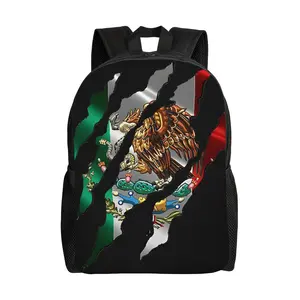Mexican Flag Patriotic Jagcoolshirts Backpack Large Capacity Backpack, Stylish and Versatile, Suitable for Both Casual Wear and Sports Travel