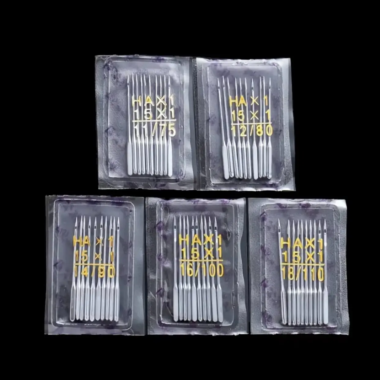 50Pcs 5 Size Home Sewing Machine Needle, HA11/75,12/80,14/90,16/100,18/110 Universal, Sewing Machine Accessories For Singer Juki Brother Sewing Supplies