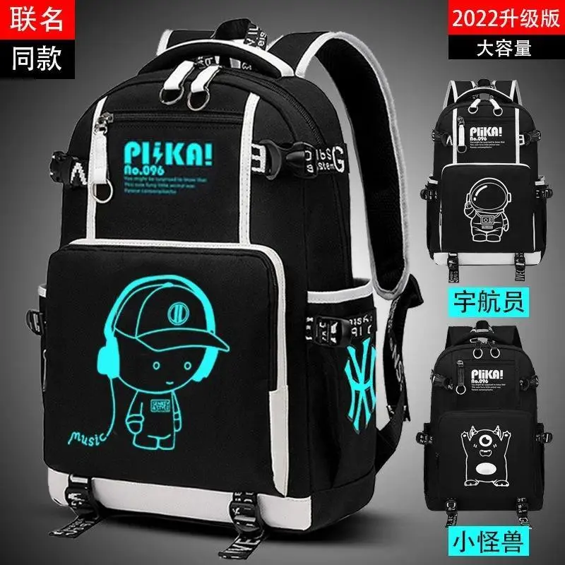 2026 new hot item Waterproof Luminous Backpack, Casual Lightweight Backpack, Personalized Pattern, Fashionable Youth Backpack