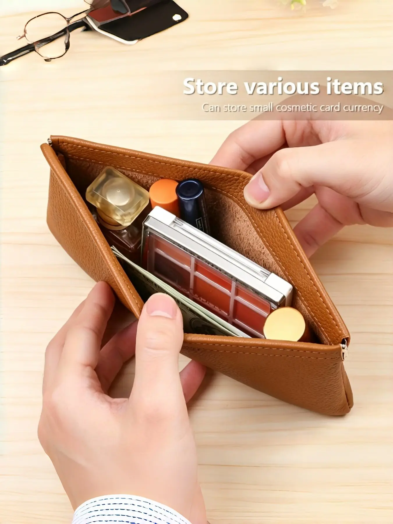 Long Wallet with Self-Locking, Travel Portable Organizer Pouch, Durable Daily Use Set, Minimalist Design, Fashionable Bag, Credit Card Holder