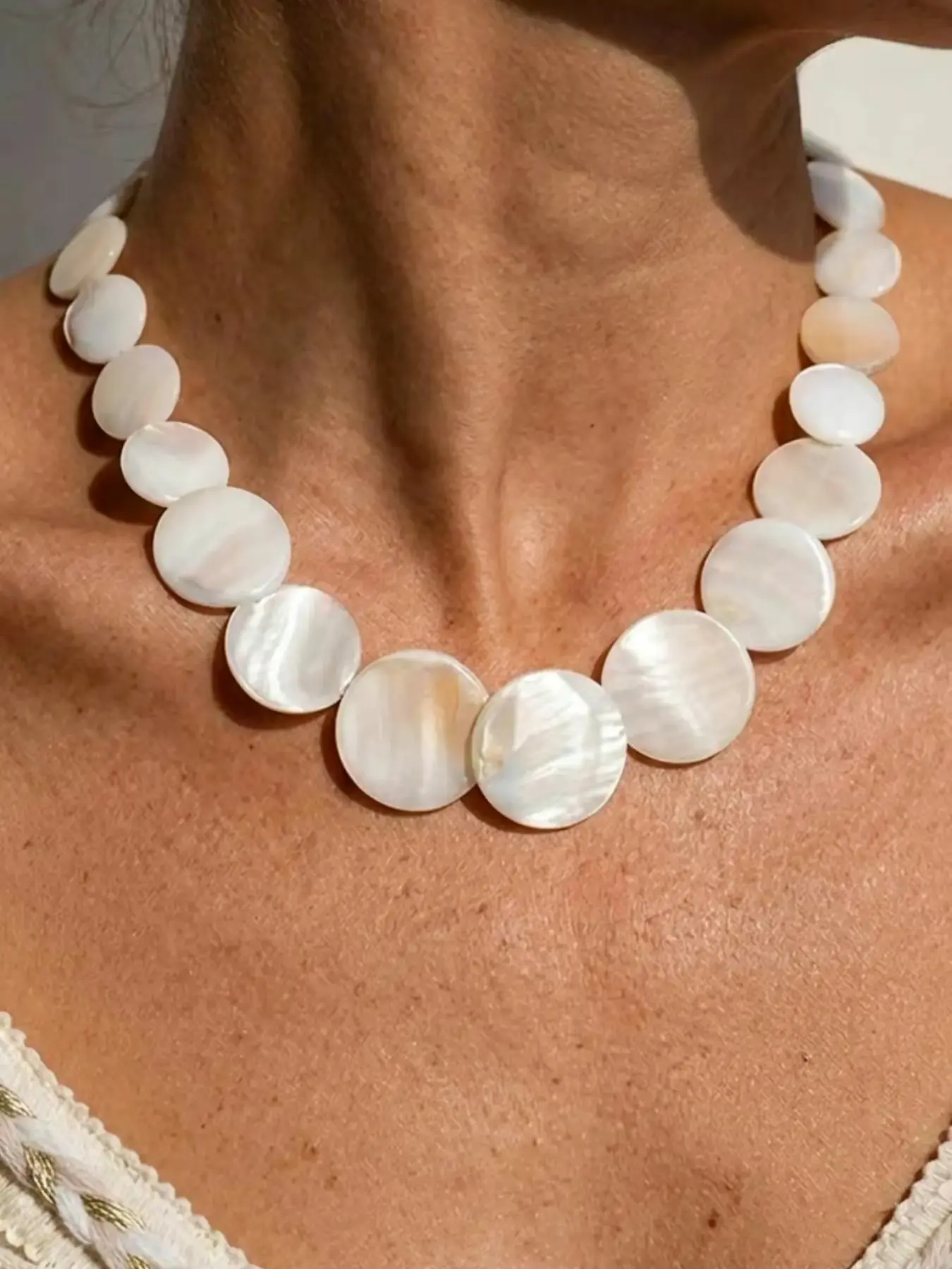 Bohemian Style Summer Beach Shell Necklace, Jewelry for Women, Perfect for Street, Party, and Beach Accessories, 1pc Elegant Accessory