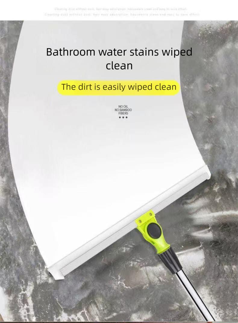 Multifunction Floor Squeegee Broom for Pet Hair Removal, Silicone Magic-Style Broom for Floor Cleaning, 59.05" Long Handle for Level Ground,Bathroom Tile, Hardwood Floors, Liquid Spills, Fine Dust