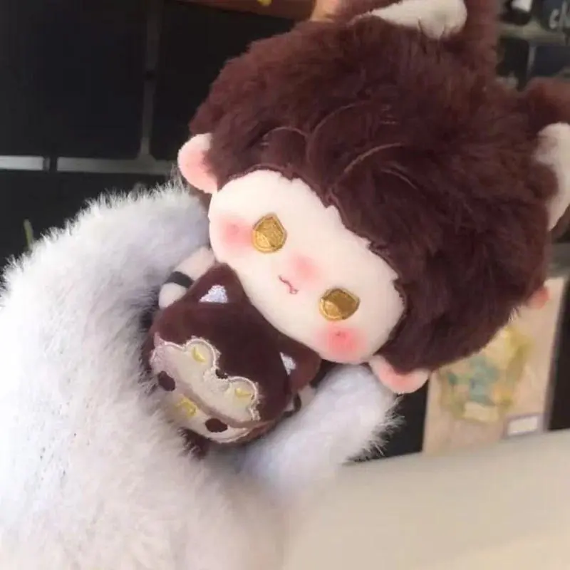 Latest 10cm With Cute Ears Game Love and Deepspace Character Brown Hair Wolf Valko Plush Toys Cosplay Cartoon Anime Plushie Doll