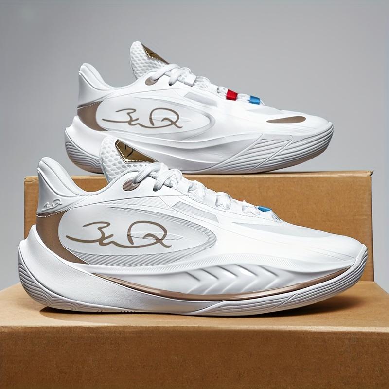 (New)[sneakers] Adult White Basketball Shoes Suitable for Both Indoor And Outdoor Sports, Ideal for Men'S Dunking.Also Available in Large Sizes for Women, Perfect for Team Training And Competitions