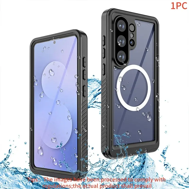 Waterproof Phone Case for Samsung Galaxy S26 Ultra, S26 Plus, S26, Magnetic Shockproof Durable TPU Cover, Screen and Camera Protection, Dust-Resistant