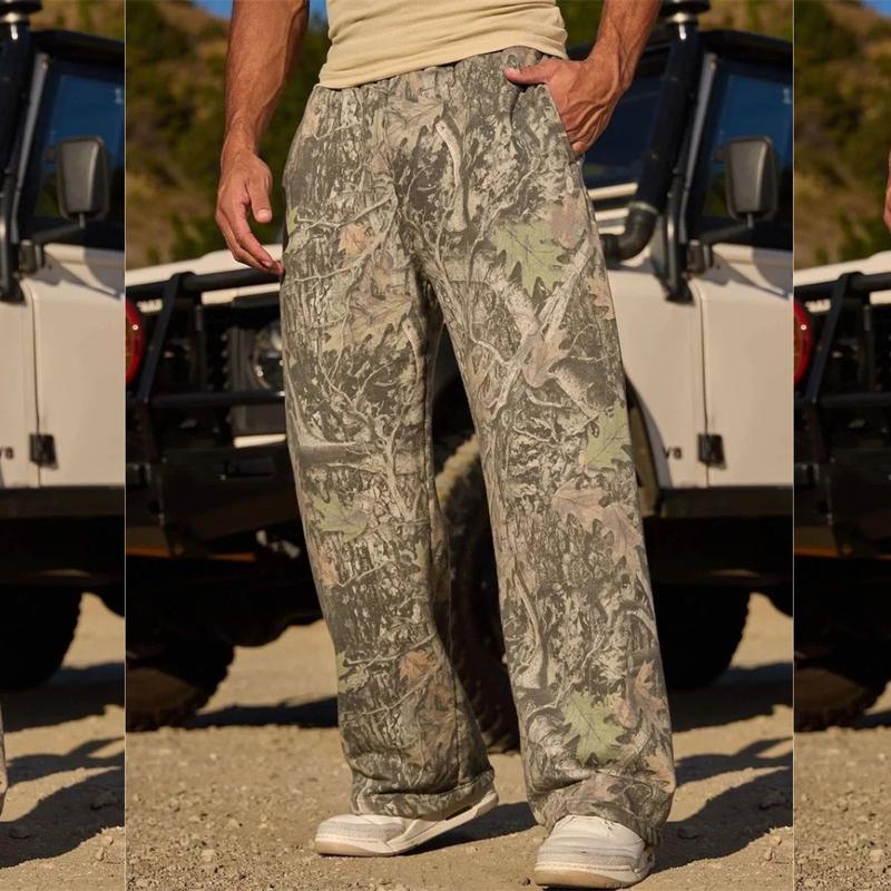 New Mens Young -Tree Camo Baggy Sweats Joggers Comfort Sweatpants