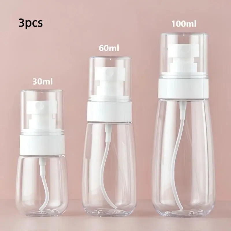 Portable Plastic Spray Bottles 30ML/60ML/100ML, Travel Dispenser Bottles, Cosmetics/toner/skin Care/perfume Sprayers, Leak-Proof Reusable, Cosmetic Makeup Tool