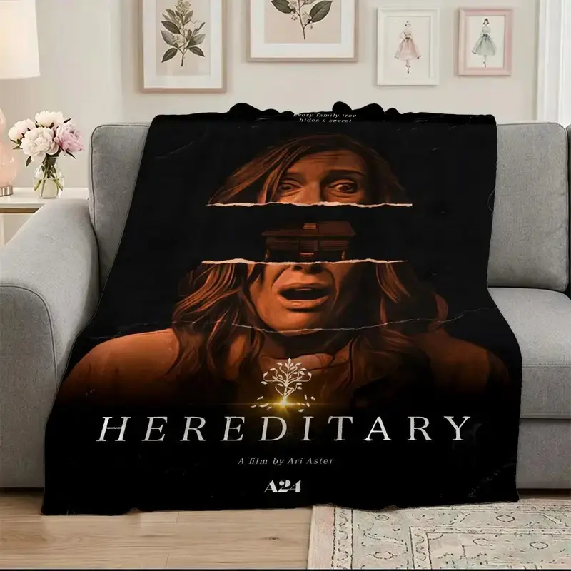 Hereditary Torn Paper Annie Graham Vertical Movie Poster Flannel Throw Blanket A24 Ari Aster Psychological Cult Horror Warm Blanket Gift Horror Fans Collectors All Ages