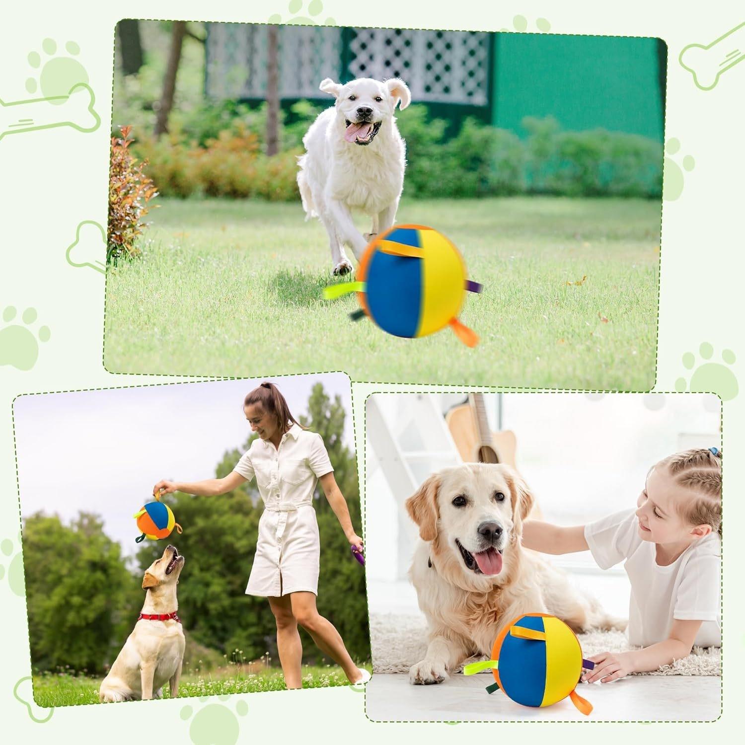 Upgraded Solid Color Polyester Herding Ball Durable Inflatable Training Play Ball for Sheep Horse Dog Farm Pet Exercise Game Toy