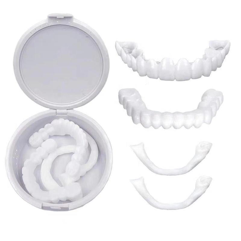 Perfect Fit Teeth  Fake Tooth Cover Snap On Silicone Smile Veneers Teeth Upper Beauty Tool Cosmetic Teeth Free shipping