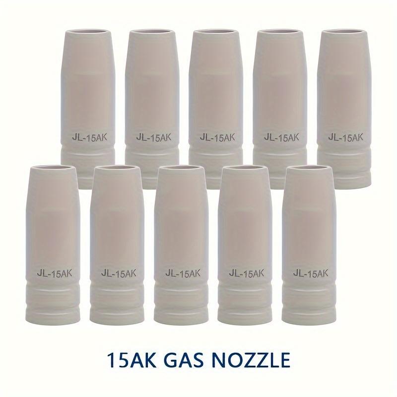 14pcs Set 15AK New Coating Protective No-Stick Welding Gun Tip, Industrial Electric Tool Accessories, Arc Welding Equipment, Yellow Brass Finish, Battery Not Included