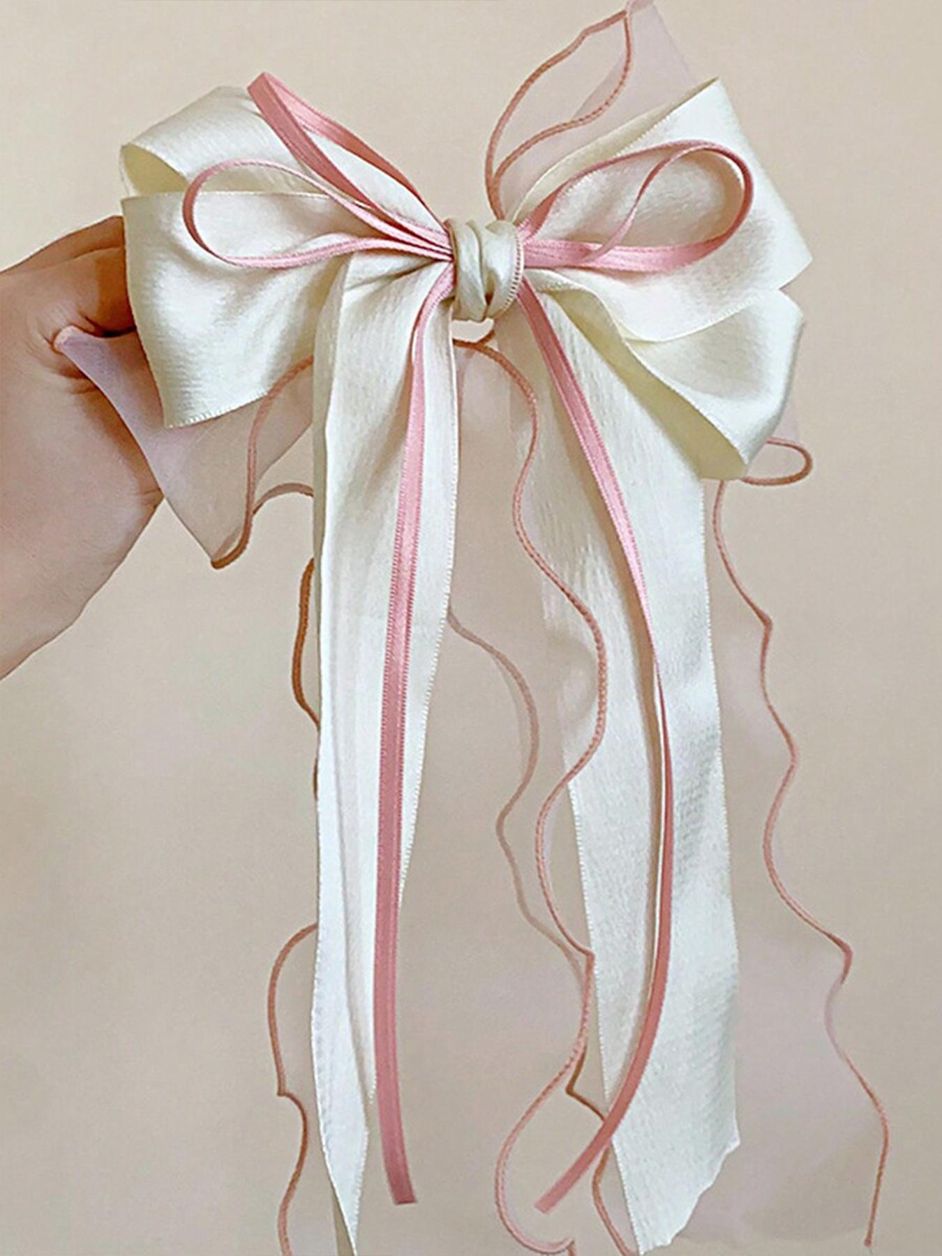 Women's Elegant Bowknot Design Hair Clip, Hair Clip With Bow, Cute Trendy Ribbon Hair Clip, Fashionable Hair Accessories for Women & Girls, Hair Clip For Long Hair, Hair Clip Bowknot Hair Accessory