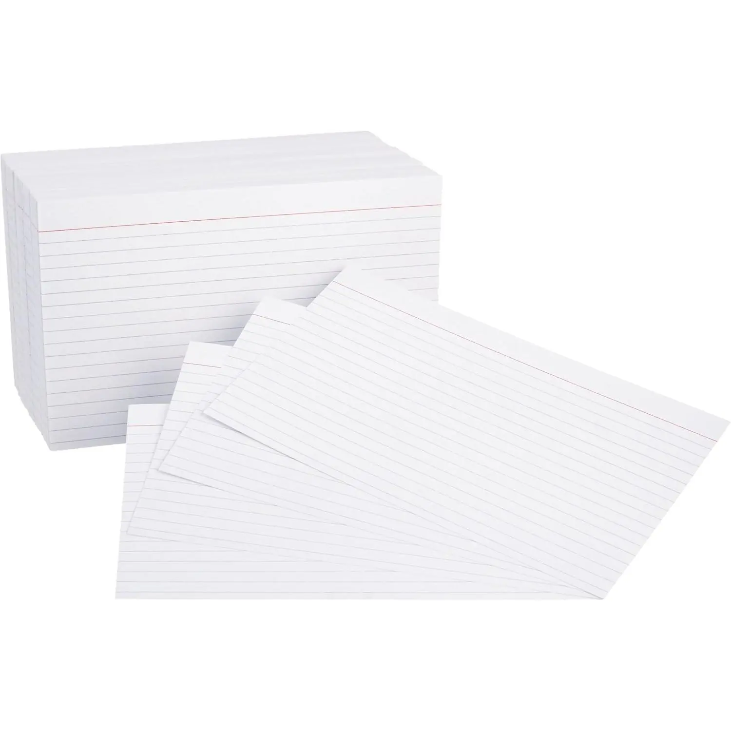 Ruled Lined Index Cards for Studying and Note Taking, White, 5" x 8", 500 Count (5 Pack of 100)