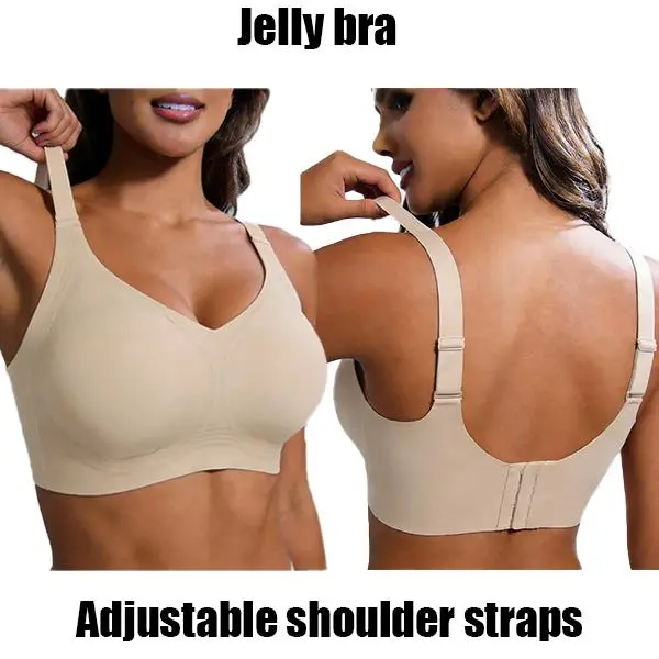 EssElegance   Architectural Uplift Jelly Bra Vs Ordinary Bras Zero Seam Bonding Back Smoothing Clasp Wide Stay Put Straps All Day Comfort Wireless Bra For Curvy Women